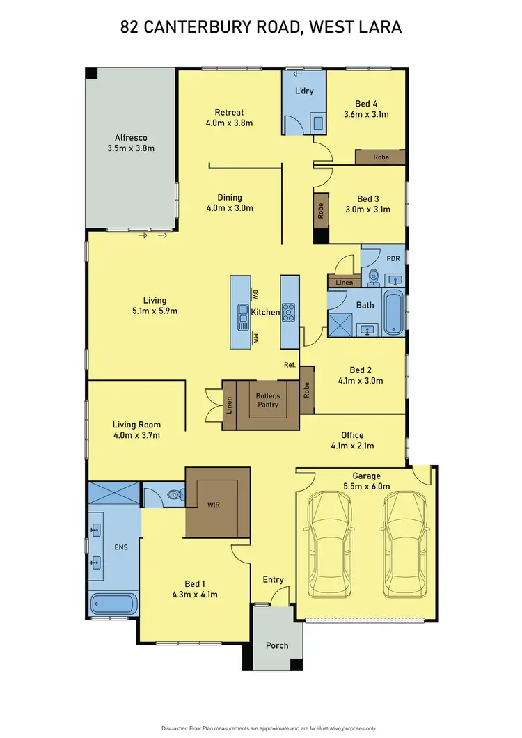 Floorplan of Homely house listing, 82 Canterbury Road West, Lara VIC 3212