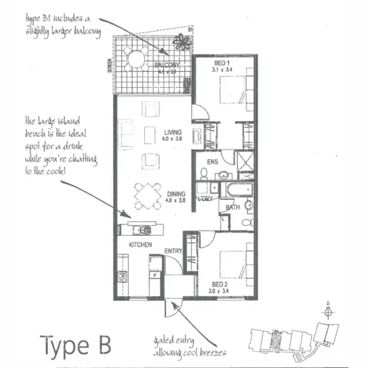 Floorplan of Homely apartment listing, 45/170 Leichhardt Street, Spring Hill QLD 4000
