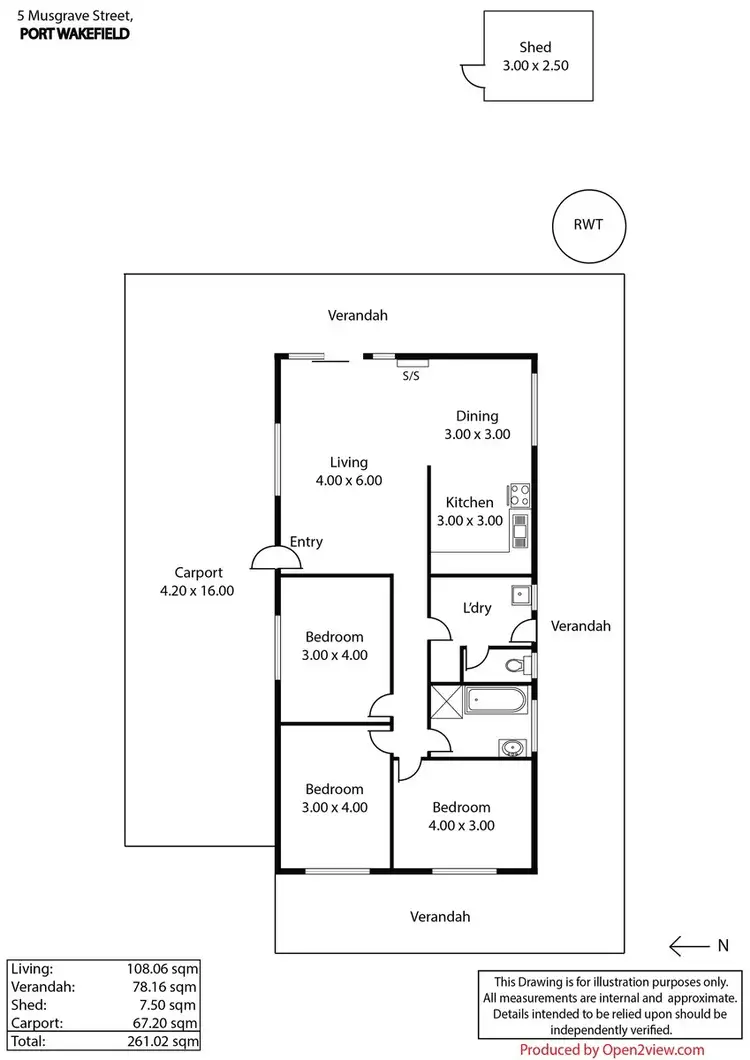 Floorplan of Homely house listing, 5 Musgrave Street, Port Wakefield SA 5550