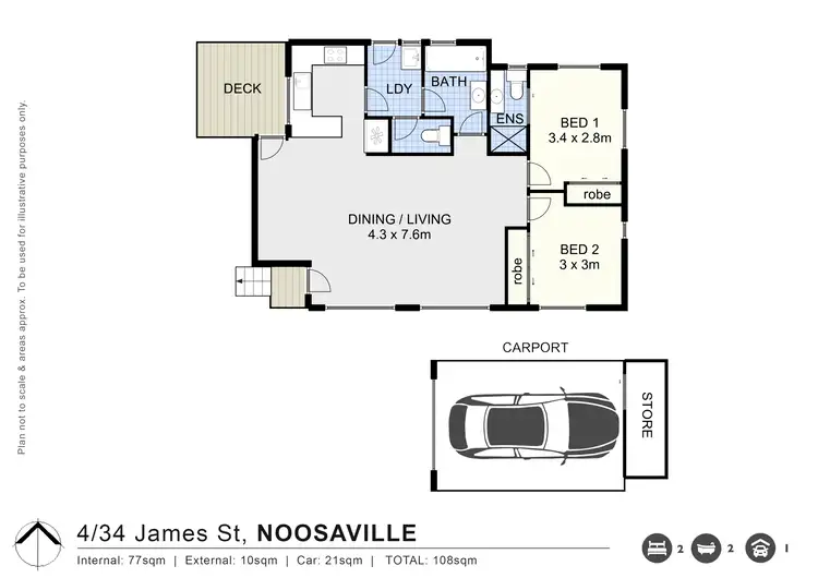 Floorplan of Homely apartment listing, 4/34 James Street, Noosaville QLD 4566