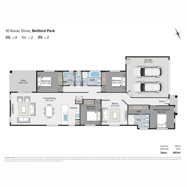 Floorplan of Homely house listing, 10 Korac Drive, Bellbird Park QLD 4300