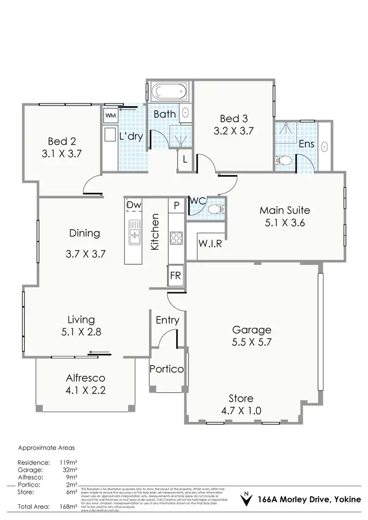 Floorplan of Homely house listing, 166A Morley Drive, Yokine WA 6060