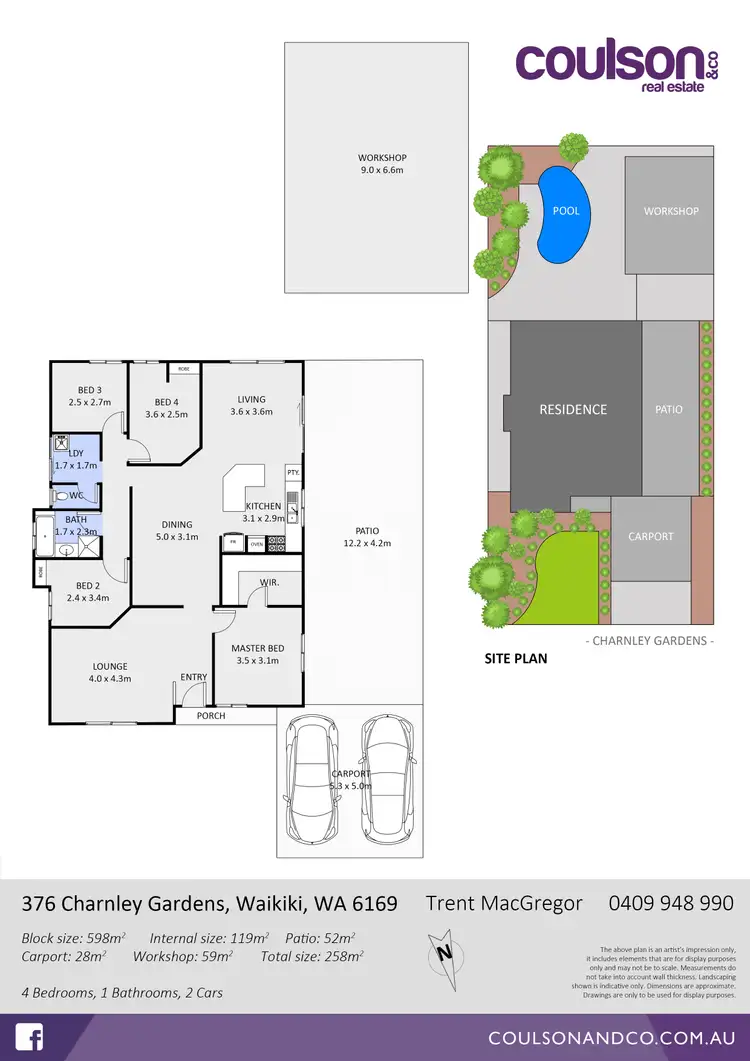 Floorplan of Homely house listing, 36 Charnley Gardens, Waikiki WA 6169