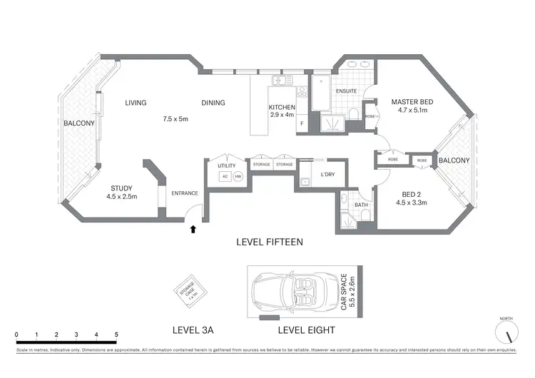 Floorplan of Homely apartment listing, 1501/2 Phillip Street, Sydney NSW 2000