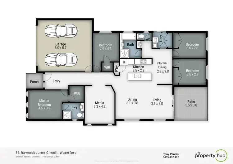 Floorplan of Homely house listing, 13 Ravensbourne Circuit, Waterford QLD 4133