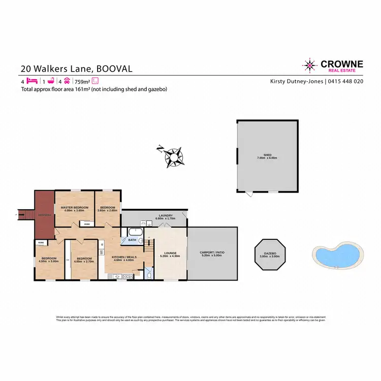 Floorplan of Homely house listing, 20 Walkers Lane, Booval QLD 4304