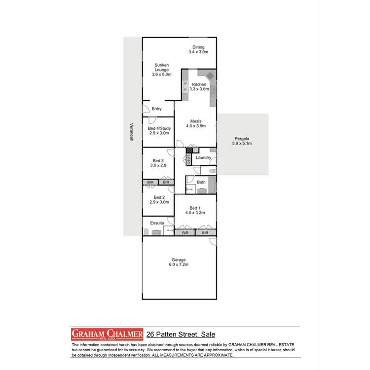 Floorplan of Homely house listing, 26 Patten Street, Sale VIC 3850