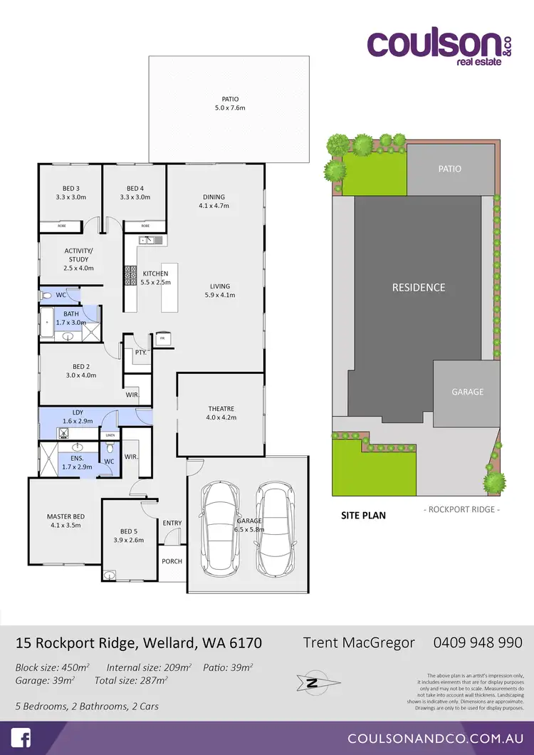 Floorplan of Homely house listing, 15 Rockport Ridge, Wellard WA 6170