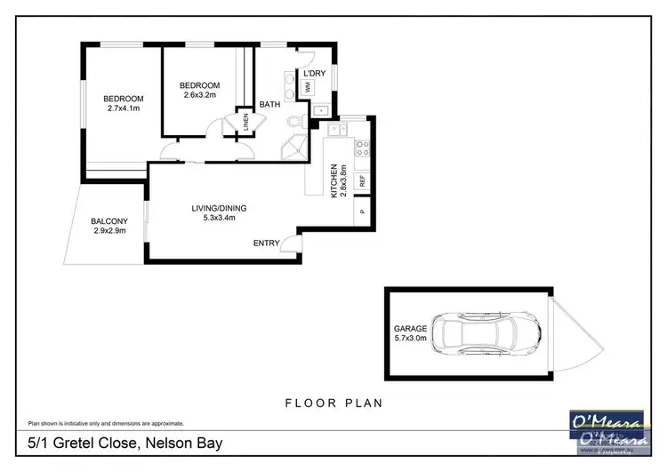 Floorplan of Homely unit listing, 5/1 Gretel Close, Nelson Bay NSW 2315