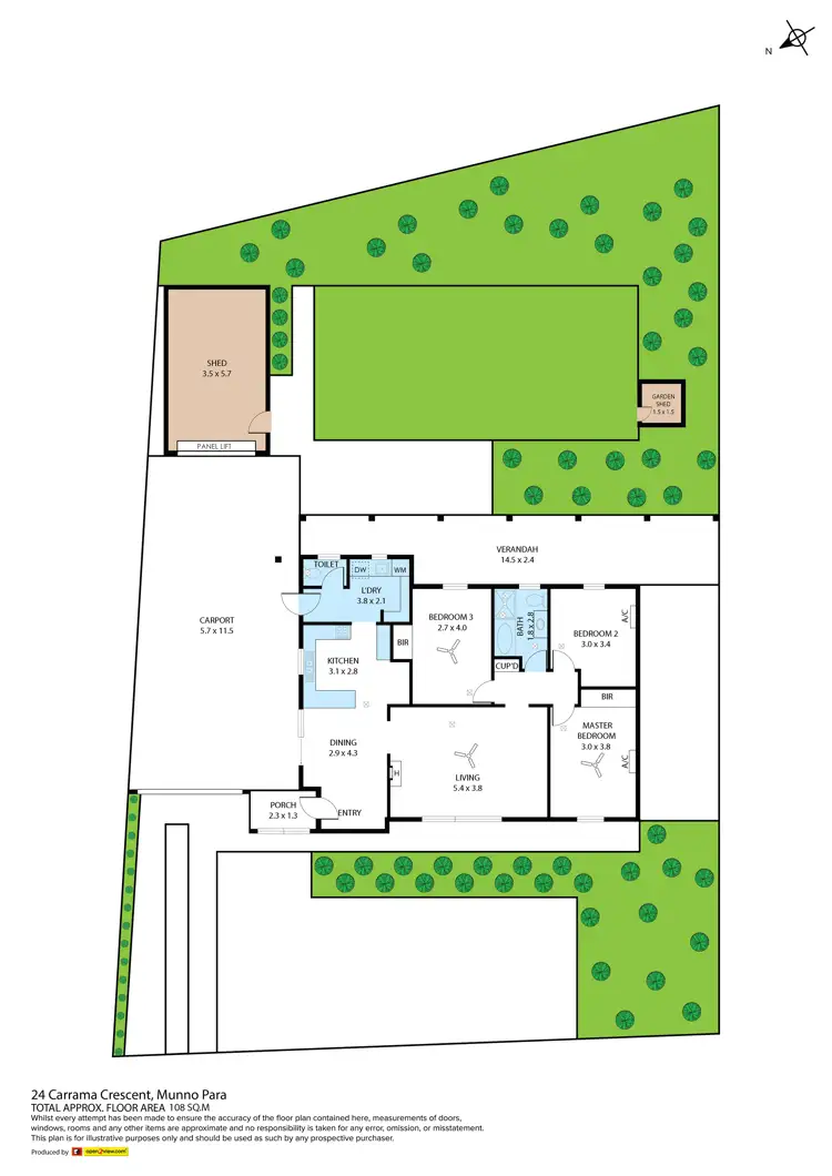 Floorplan of Homely house listing, 24 Carrama Crescent, Munno Para SA 5115