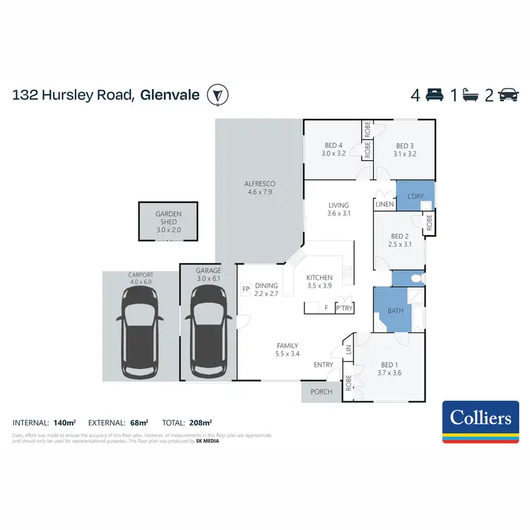 Floorplan of Homely house listing, 132 Hursley Road, Glenvale QLD 4350