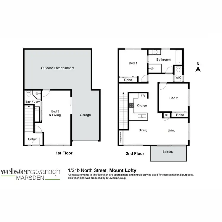 Floorplan of Homely unit listing, 1/21B North Street, Mount Lofty QLD 4350