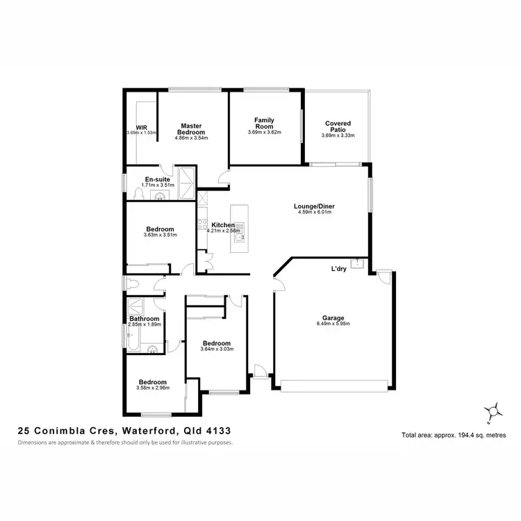 Floorplan of Homely house listing, 25 Conimbla Crescent, Waterford QLD 4133