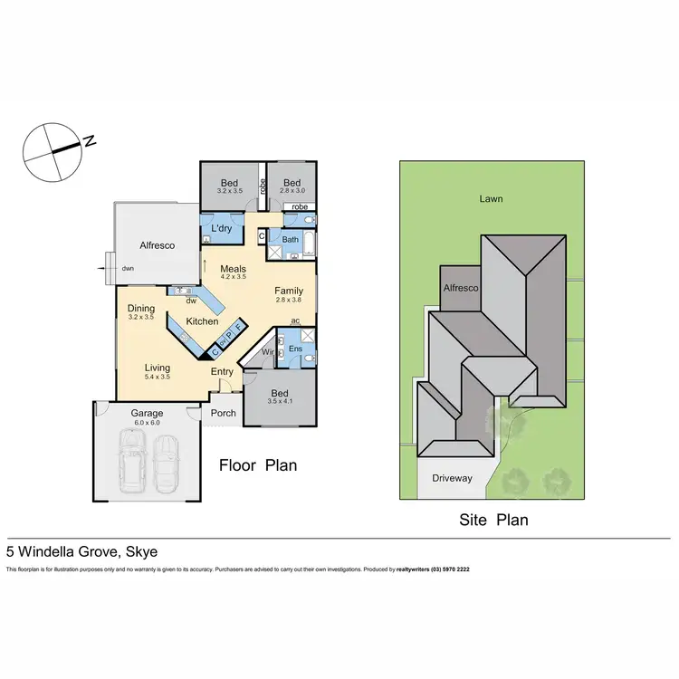 Floorplan of Homely house listing, 5 Windella Grove, Skye VIC 3977