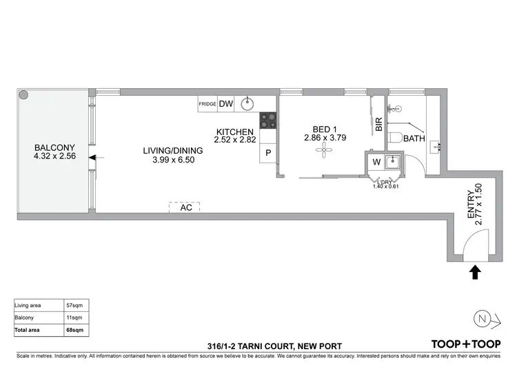 Floorplan of Homely unit listing, 316/1-2 Tarni Court, New Port SA 5015