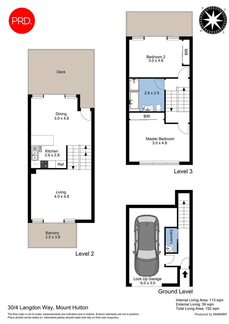 Floorplan of Homely townhouse listing, 30/4 Langdon Way, Mount Hutton NSW 2290