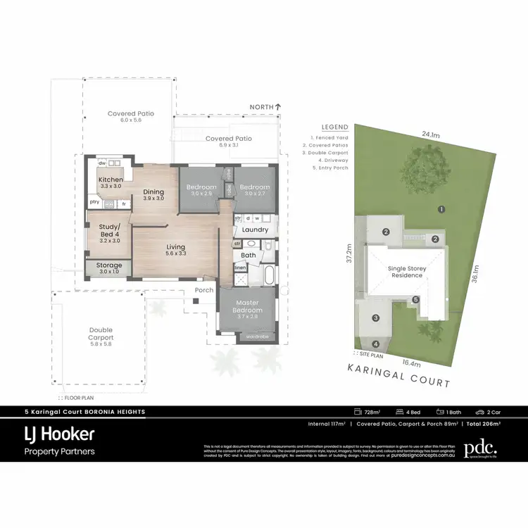 Floorplan of Homely house listing, 5 Karingal Court, Boronia Heights QLD 4124