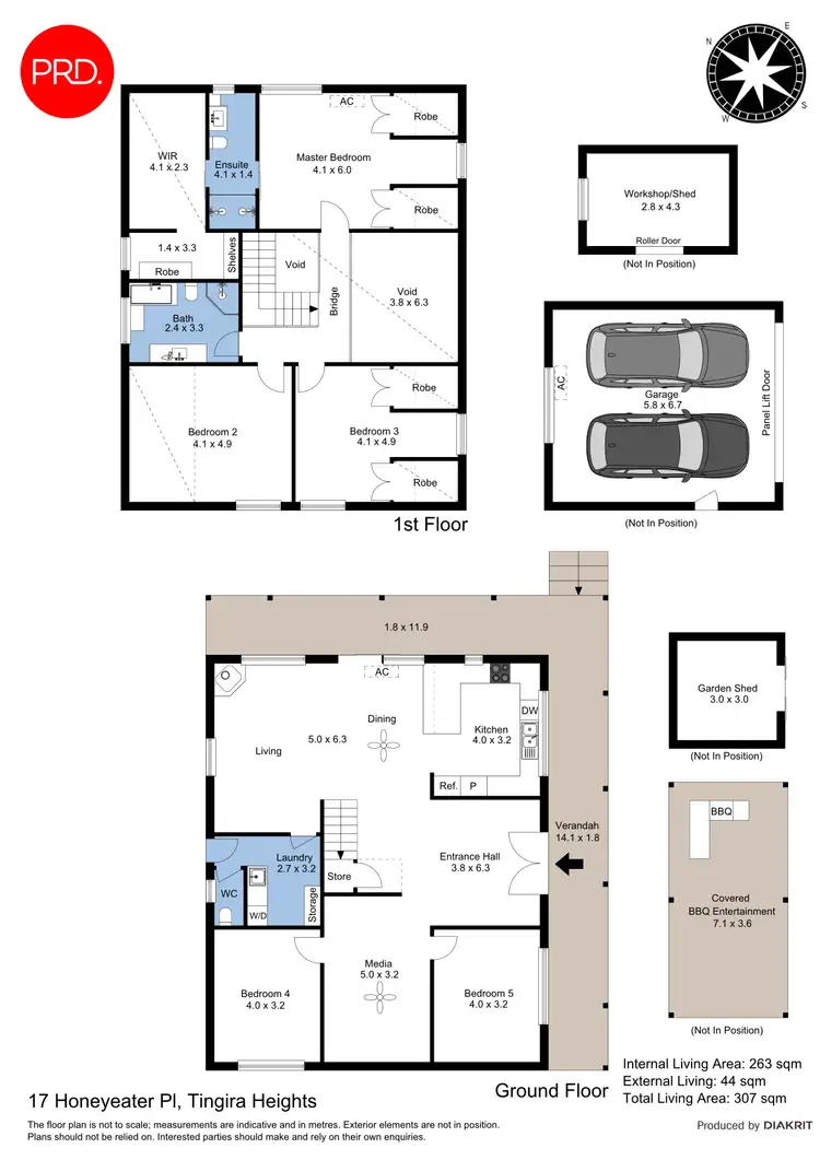Floorplan of Homely house listing, 17 Honeyeater Place, Tingira Heights NSW 2290