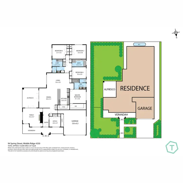 Floorplan of Homely house listing, 94 Spring Street, Middle Ridge QLD 4350