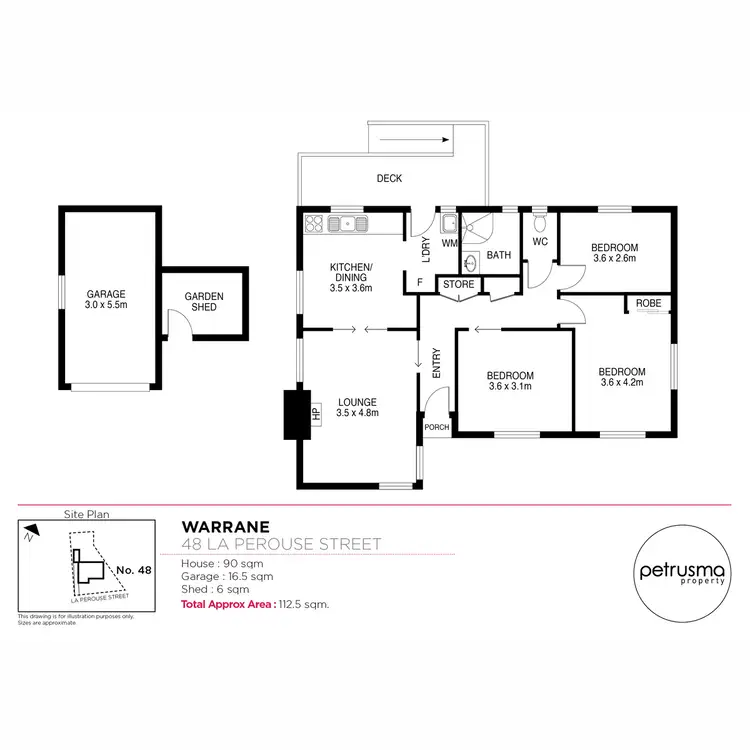 Floorplan of Homely house listing, 48 La Perouse Street, Warrane TAS 7018