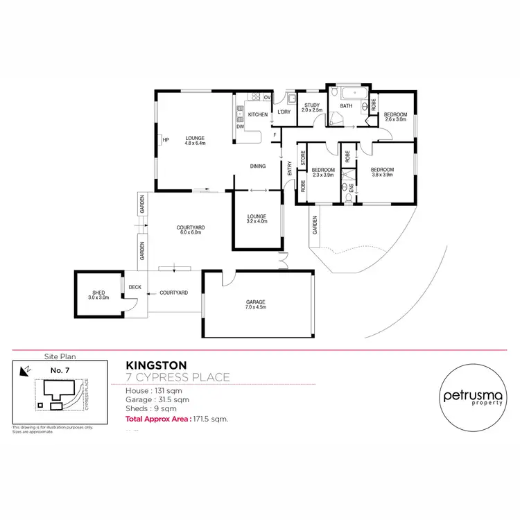 Floorplan of Homely house listing, 7 Cypress Place, Kingston TAS 7050