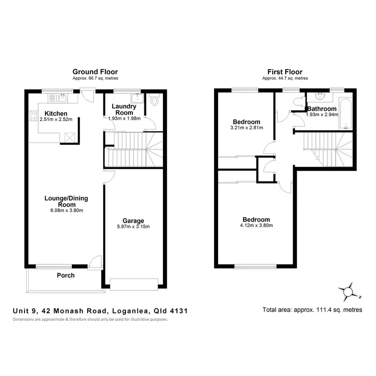 Floorplan of Homely townhouse listing, 9/42 Monash Road, Loganlea QLD 4131