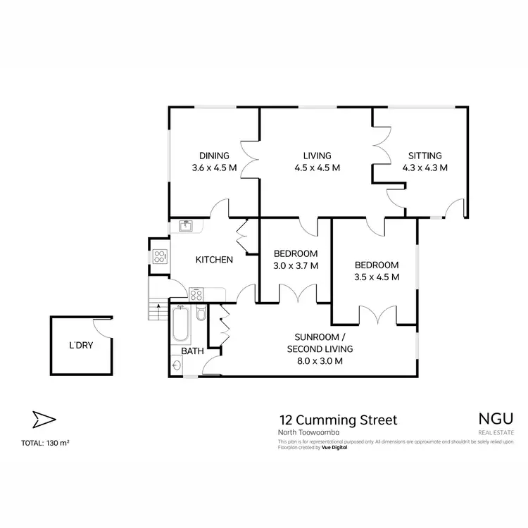 Floorplan of Homely house listing, 12 Cumming Street, North Toowoomba QLD 4350