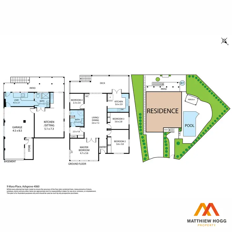 Floorplan of Homely house listing, 9 Mara Place, Ashgrove QLD 4060