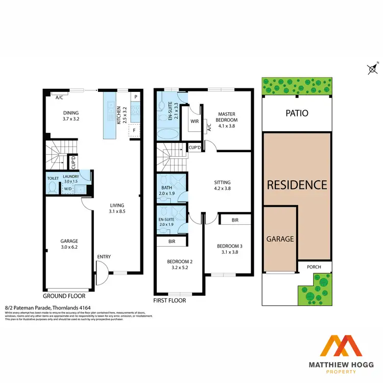 Floorplan of Homely townhouse listing, 8/2 Pateman Parade, Thornlands QLD 4164