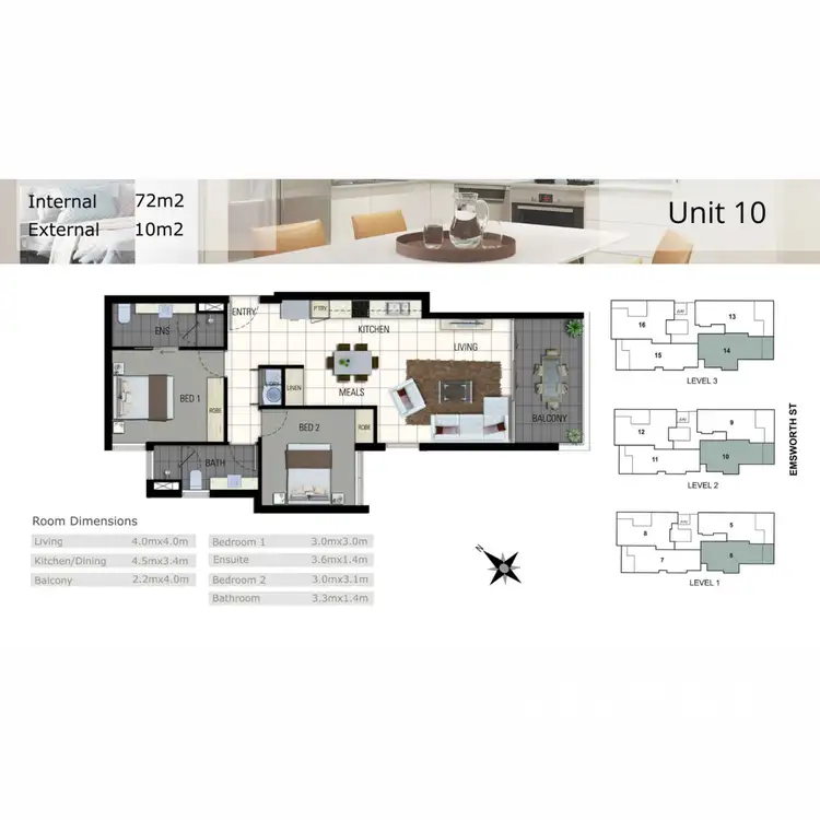 Floorplan of Homely apartment listing, 10/51 Emsworth Street, Wynnum QLD 4178