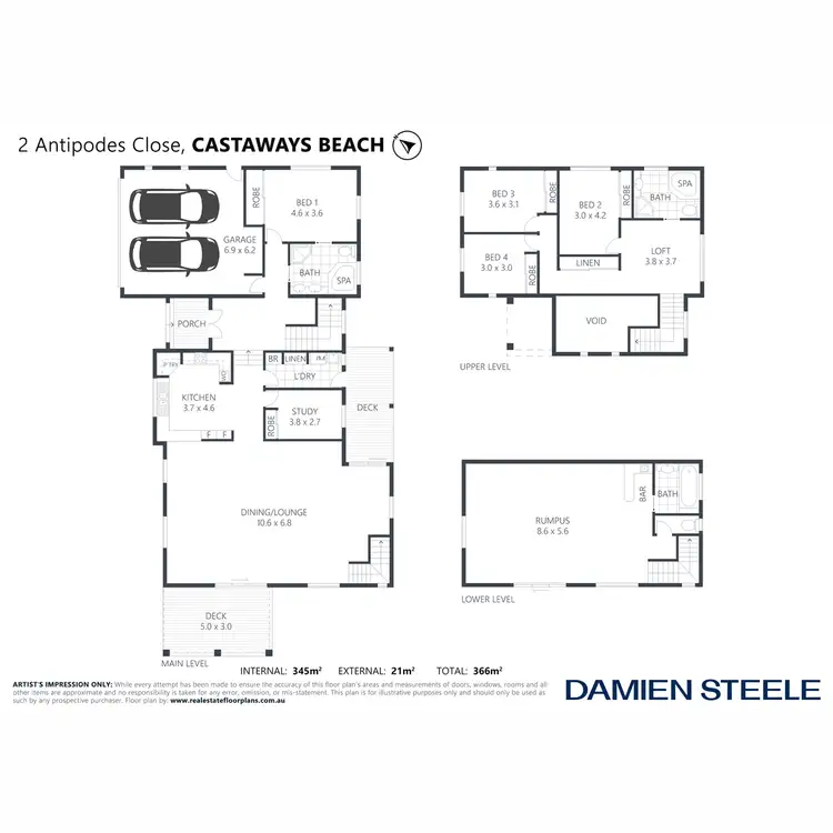 Floorplan of Homely house listing, 2 Antipodes Close, Castaways Beach QLD 4567