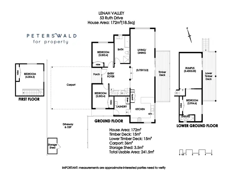 Floorplan of Homely house listing, 53 Ruth Drive, Lenah Valley TAS 7008