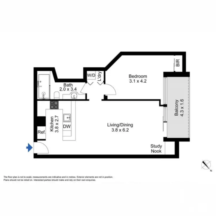 Floorplan of Homely apartment listing, 1213/222 Russell Street, Melbourne VIC 3000