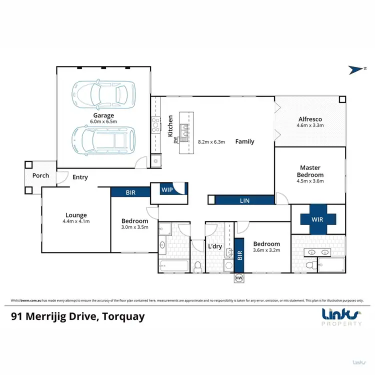 Floorplan of Homely house listing, 91 Merrijig Drive, Torquay VIC 3228