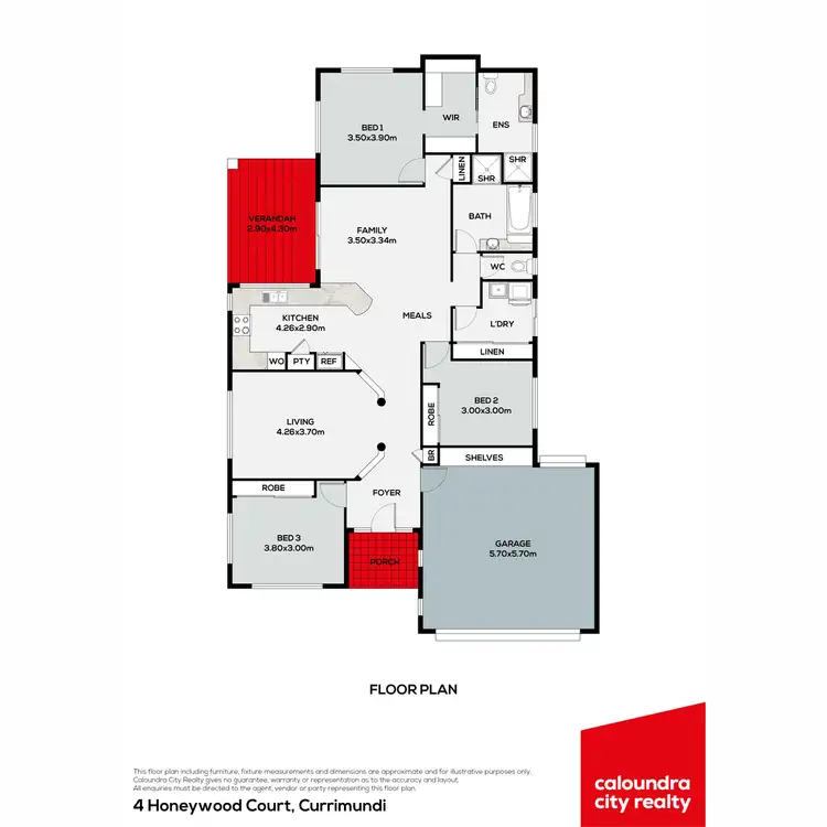 Floorplan of Homely house listing, 4 Honeywood Court, Currimundi QLD 4551