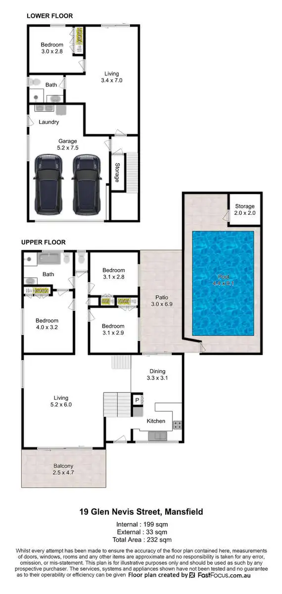 Floorplan of Homely house listing, 19 Glen Nevis Street, Mansfield QLD 4122