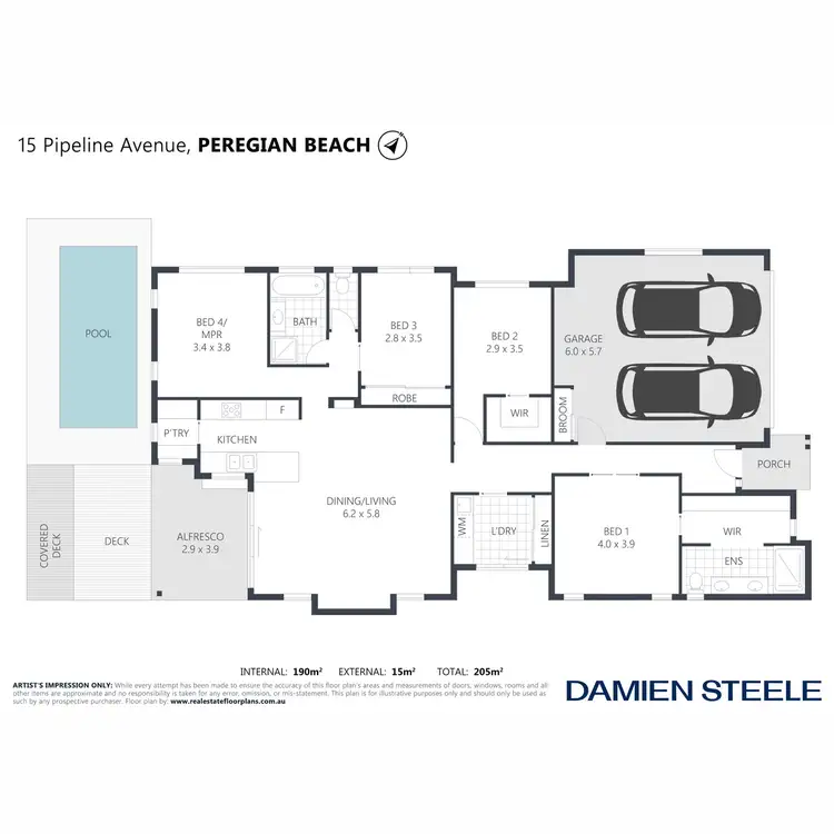 Floorplan of Homely house listing, 15 Pipeline Avenue, Peregian Beach QLD 4573