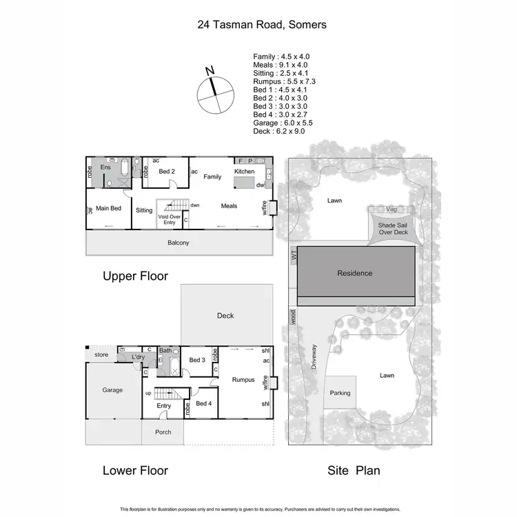 Floorplan of Homely house listing, 24 Tasman Road, Somers VIC 3927
