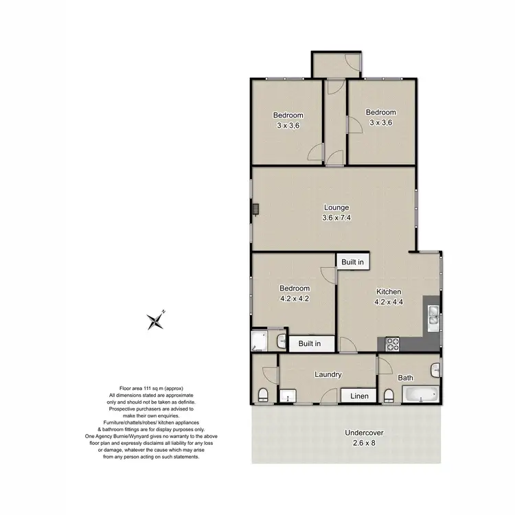 Floorplan of Homely villa listing, 1/78 Inglis Street, Wynyard TAS 7325
