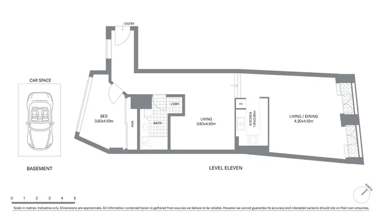 Floorplan of Homely apartment listing, 1101/2 Bond Street, Sydney NSW 2000