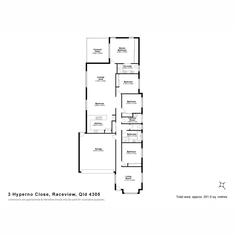 Floorplan of Homely house listing, 3a Hyperno Close, Raceview QLD 4305