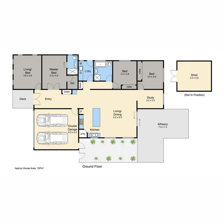 Floorplan of Homely house listing, 1 Monty Court, Rosebud VIC 3939