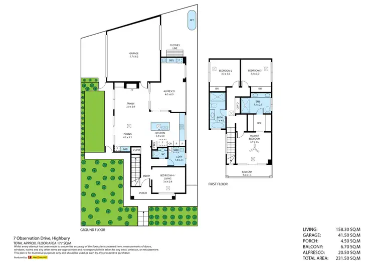Floorplan of Homely house listing, 7 Observation Drive, Highbury SA 5089