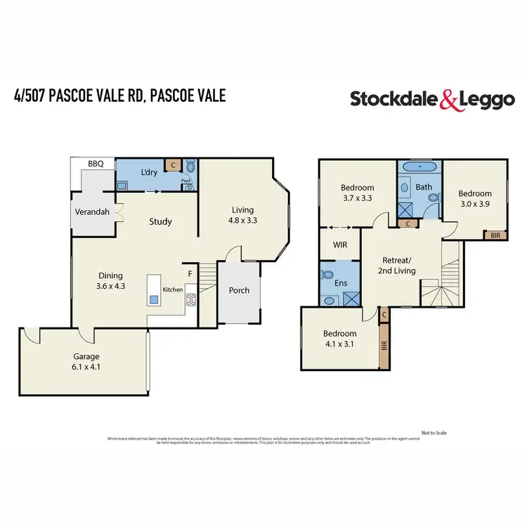 Floorplan of Homely townhouse listing, 4/507 Pascoe Vale Road, Pascoe Vale VIC 3044