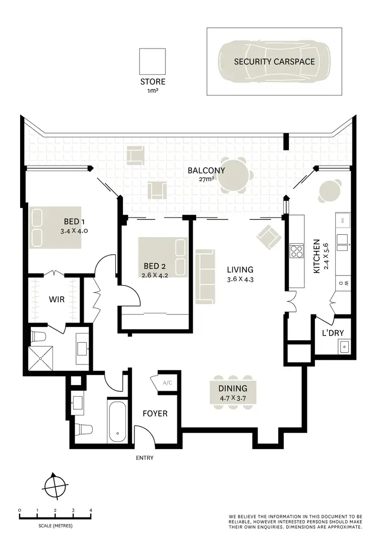 Floorplan of Homely apartment listing, 1701/71-85 Spring Street, Bondi Junction NSW 2022