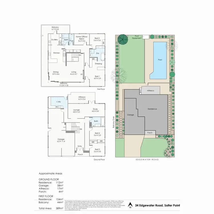 Floorplan of Homely house listing, 34 Edgewater Road, Salter Point WA 6152