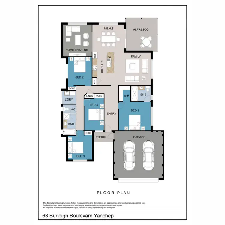 Floorplan of Homely house listing, 63 Burleigh Boulevard, Yanchep WA 6035
