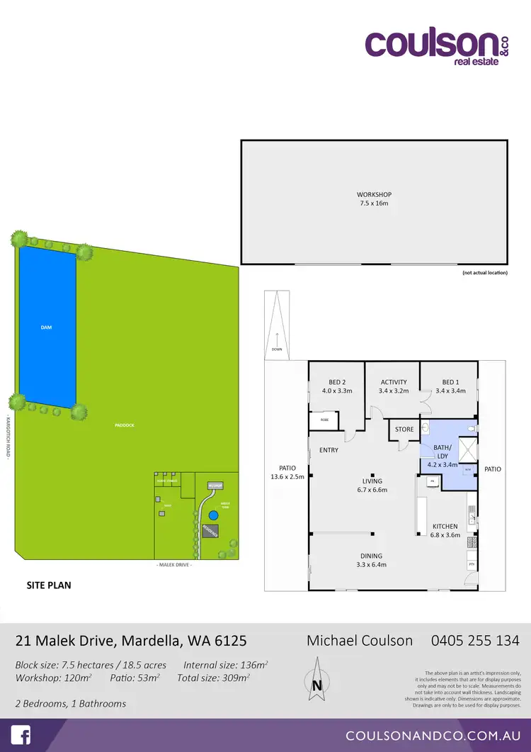 Floorplan of Homely house listing, 21 Malek Drive, Mardella WA 6125