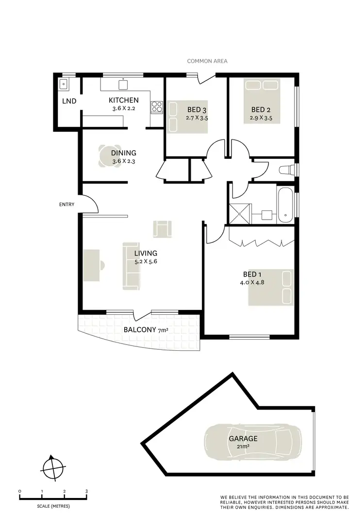 Floorplan of Homely apartment listing, 1/3 The Close, Hunters Hill NSW 2110
