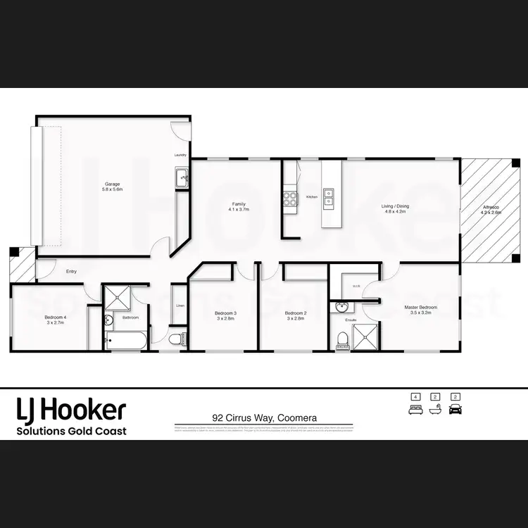 Floorplan of Homely house listing, 92 Cirrus Way, Coomera QLD 4209